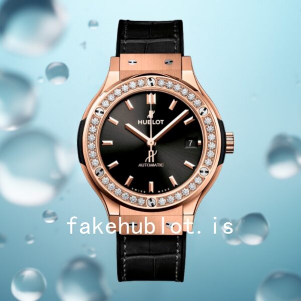 Hublot Classic Fusion Ladies 33mm 565.OX.1480.LR.1604 Diamond Leather Strap - Image 2